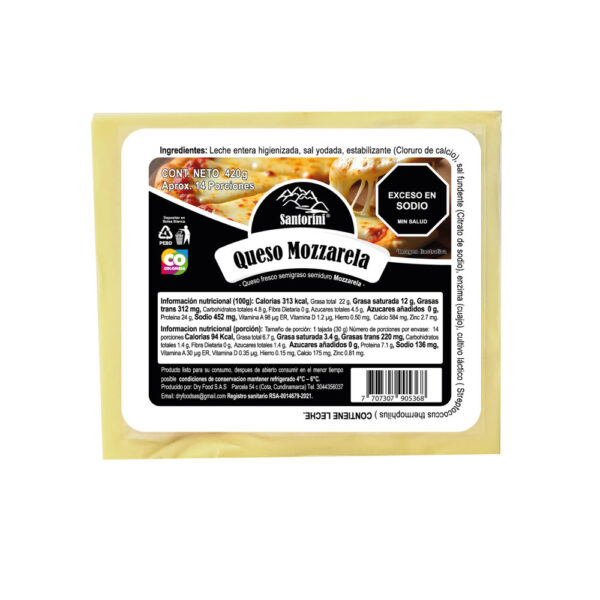 Queso Mozzarela Bloque